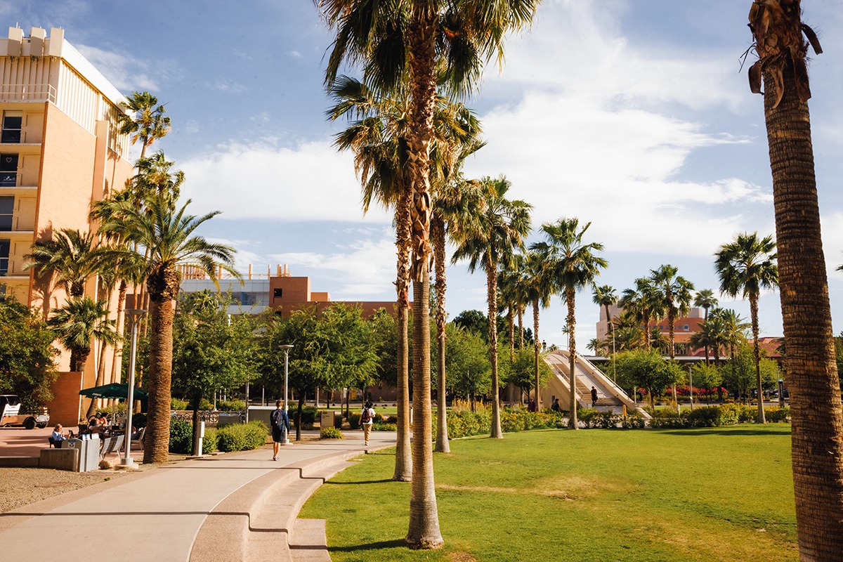 Outdoor area on ASU's Tempe campus
